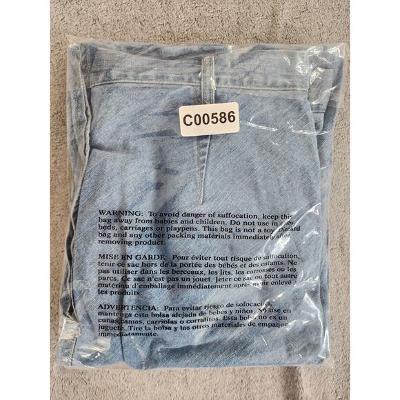 Vintage 90s Bill Blass Jeans High Rise Raw Hem Slit Midi Skirt Size 32 Blue - Picture 10 of 10